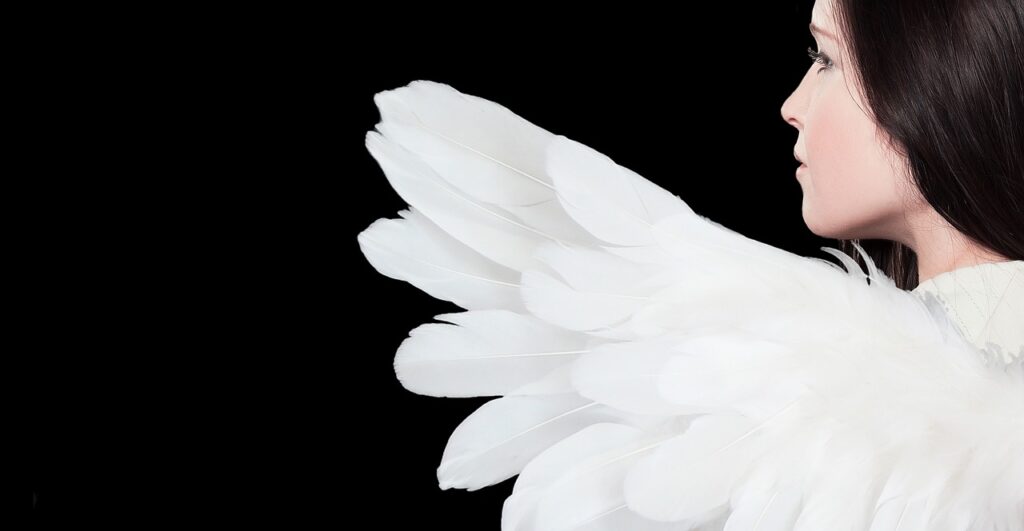 Frau Engel Flügel Dunkelheit Welcher Engel hilft bei Depressionen