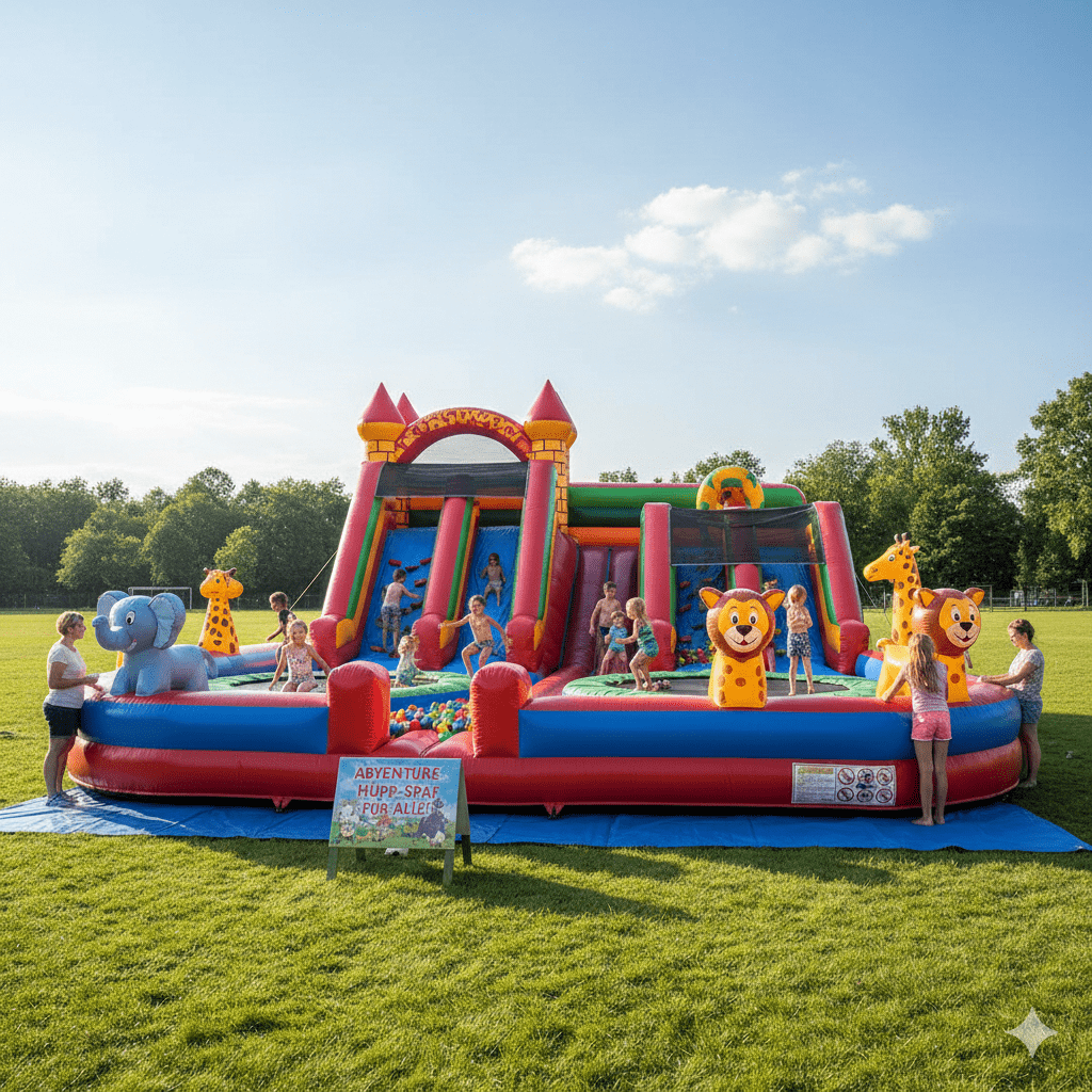 Kinderspielplatz Sonne Aufblasbarer Spielplatz Lohnt sich das
