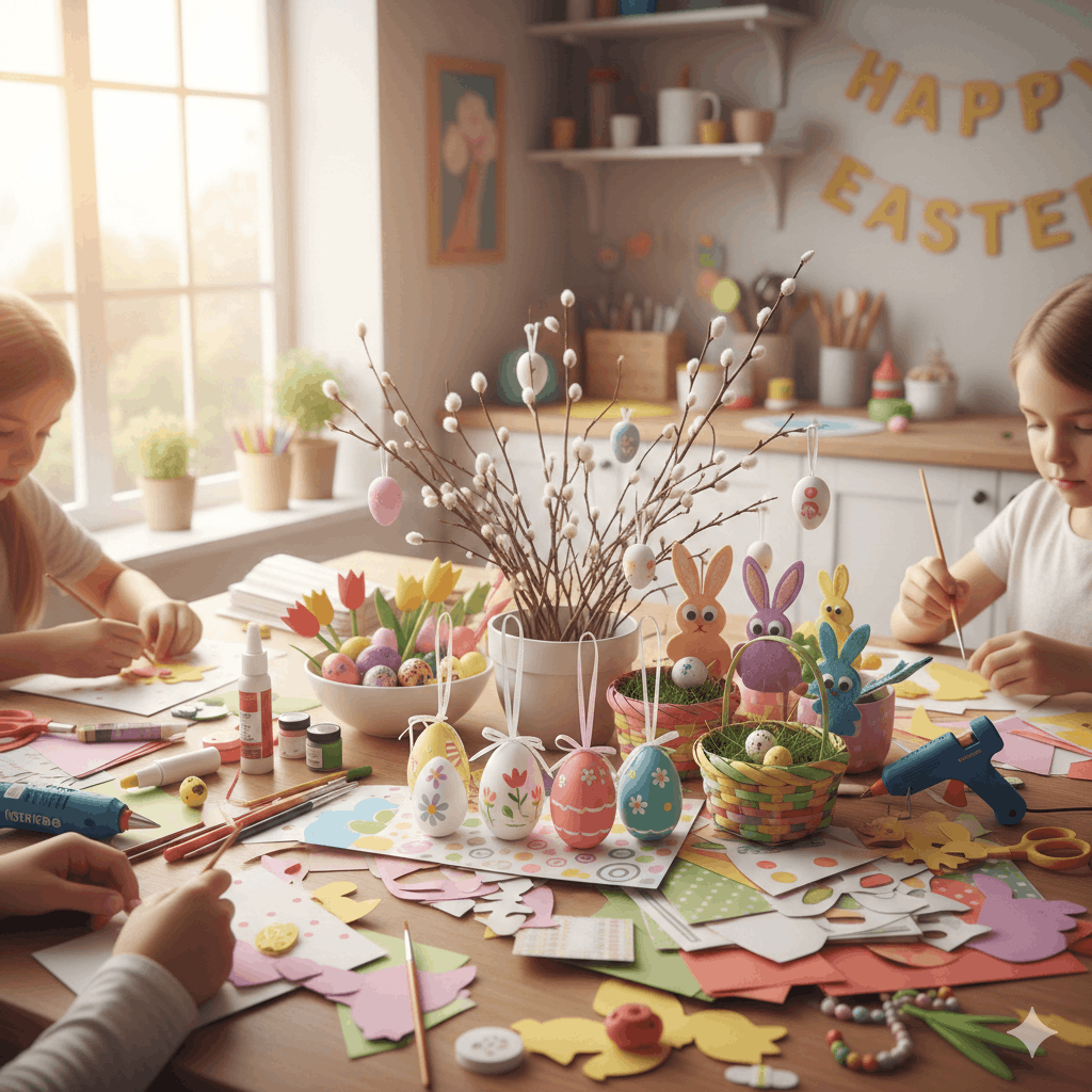 Bastelideen für Ostern 2026 – kreativ, bunt & familienfreundlich